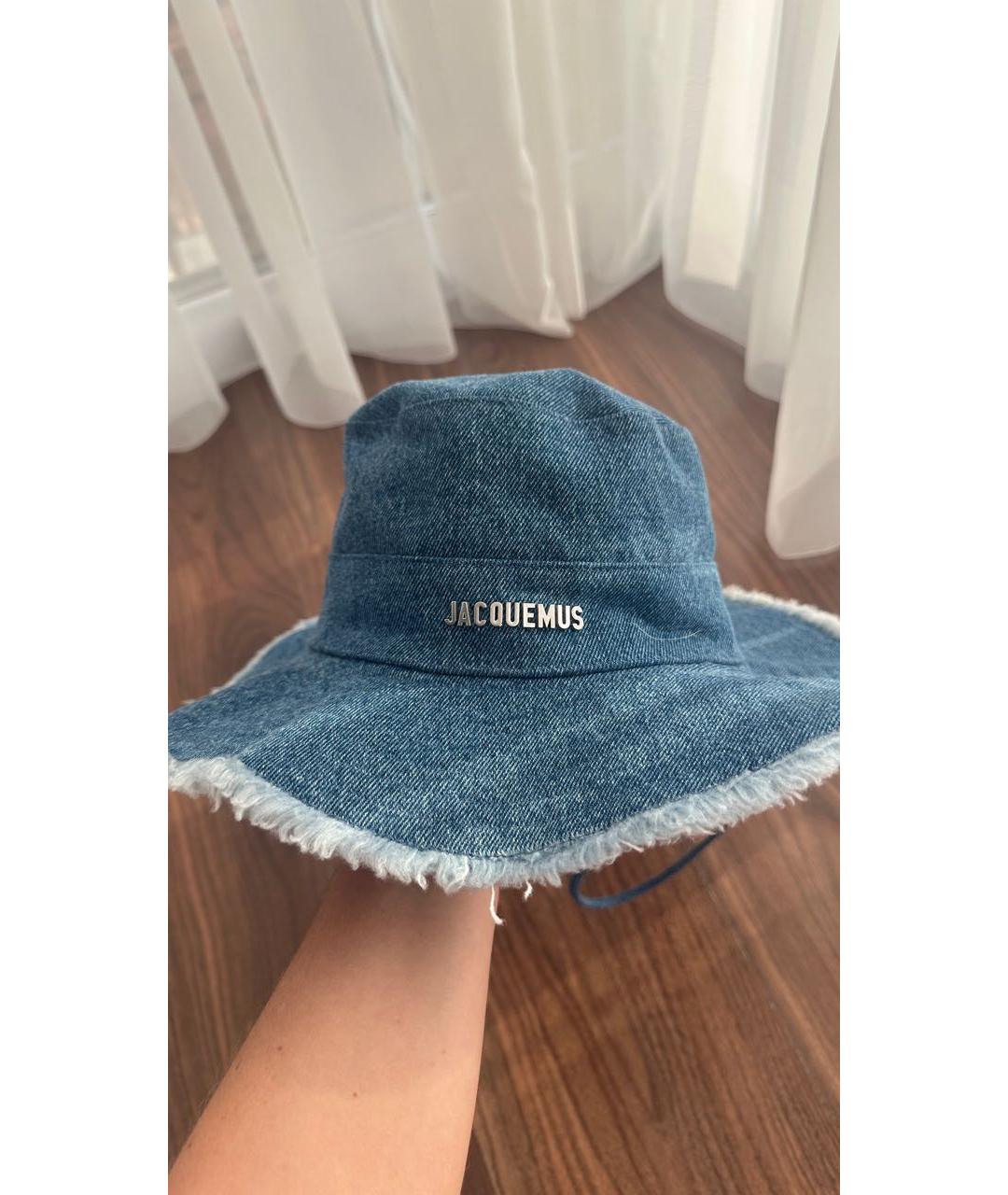 JACQUEMUS Синяя хлопковая панама, фото 2