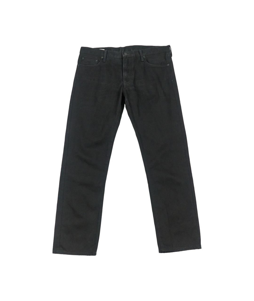 OFF-WHITE Черные хлопковые прямые джинсы, фото 1