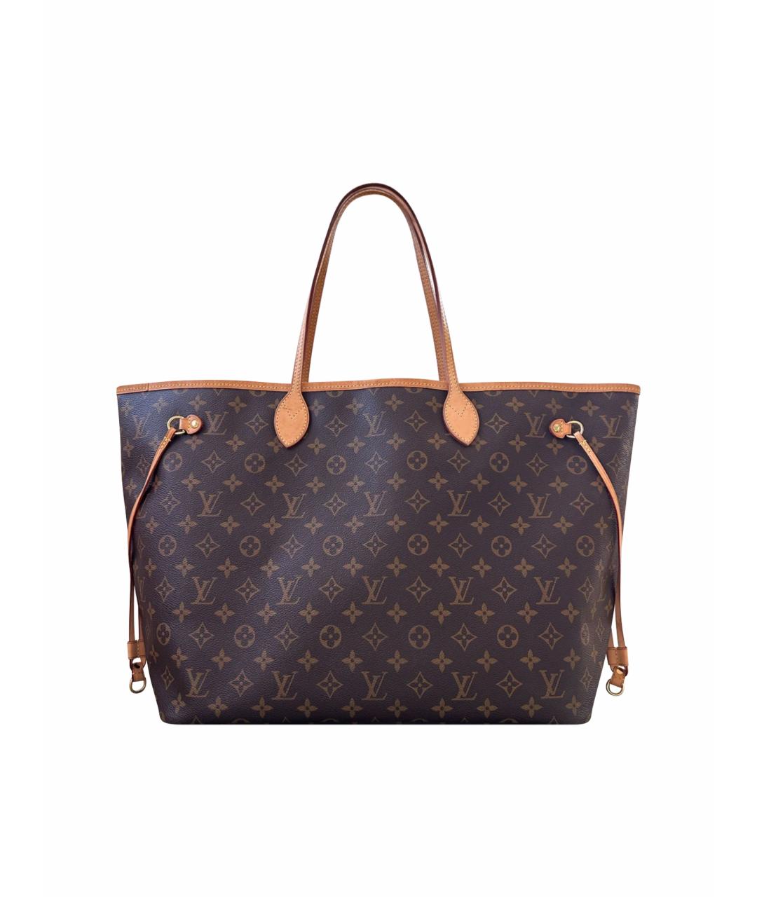 LOUIS VUITTON Коричневая кожаная сумка тоут, фото 1