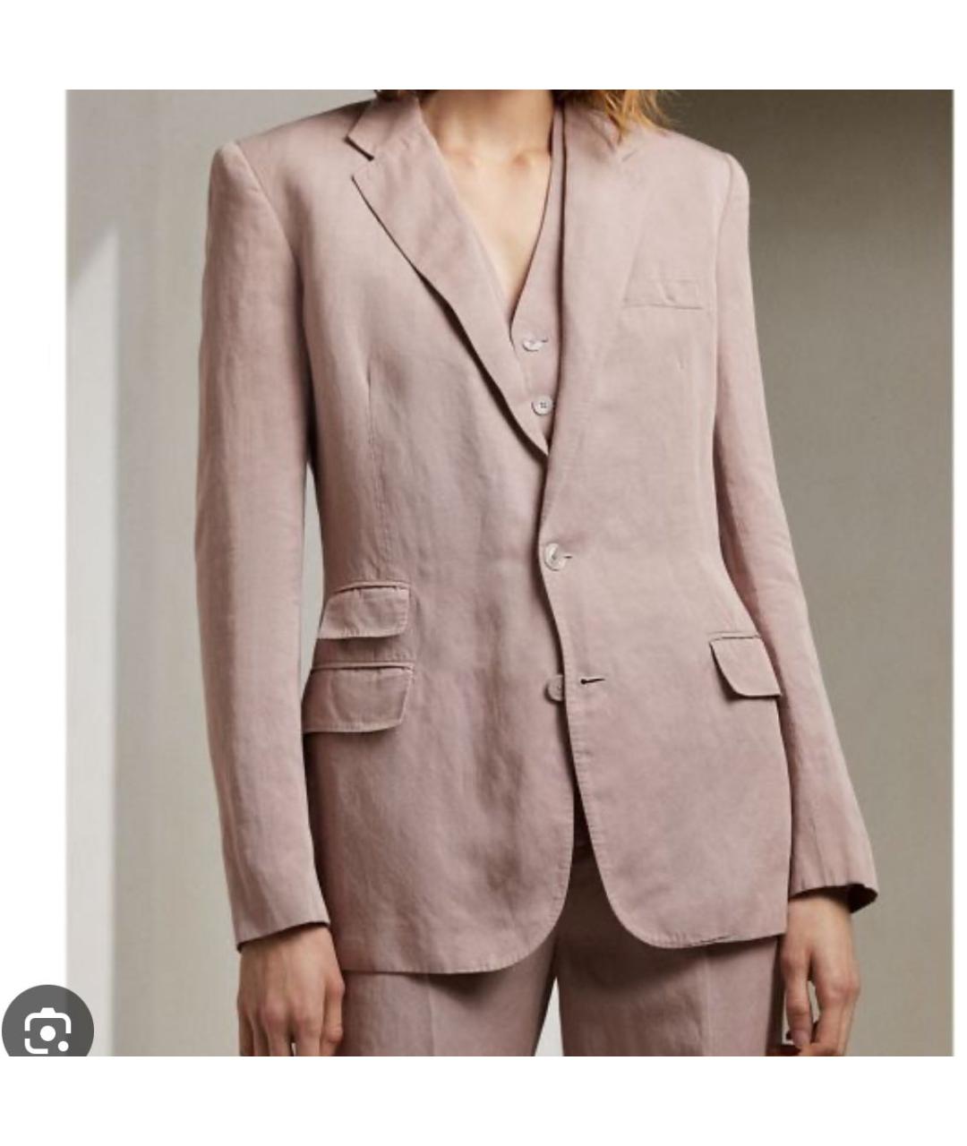 RALPH LAUREN PURPLE LABEL Розовый жакет/пиджак, фото 7