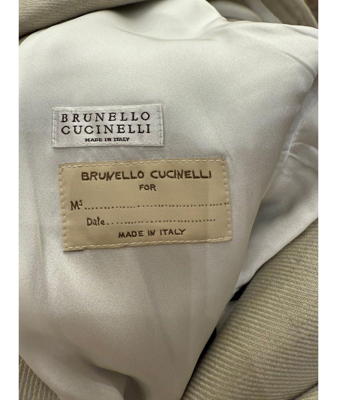 BRUNELLO CUCINELLI Бежевый льняной жилет, фото 4