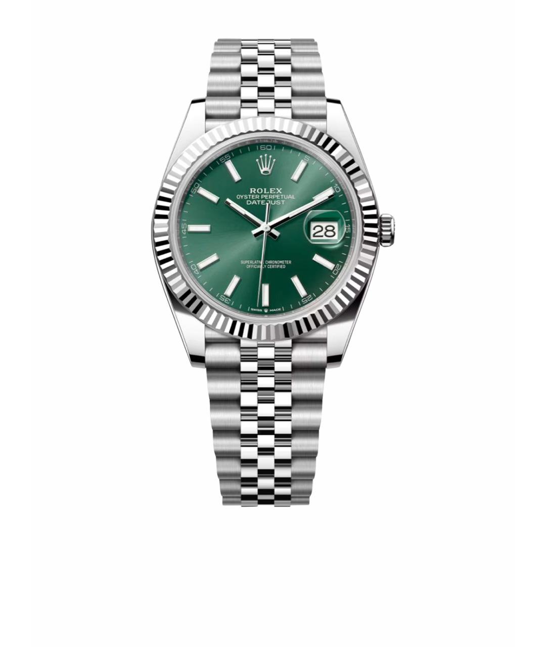 ROLEX Зеленые металлические часы, фото 1