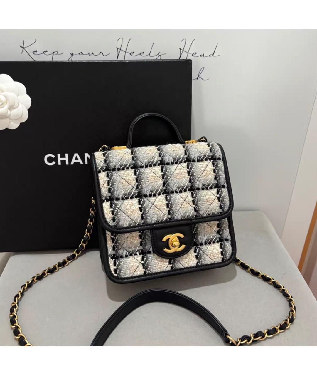 CHANEL Черная кожаная сумка через плечо, фото 2