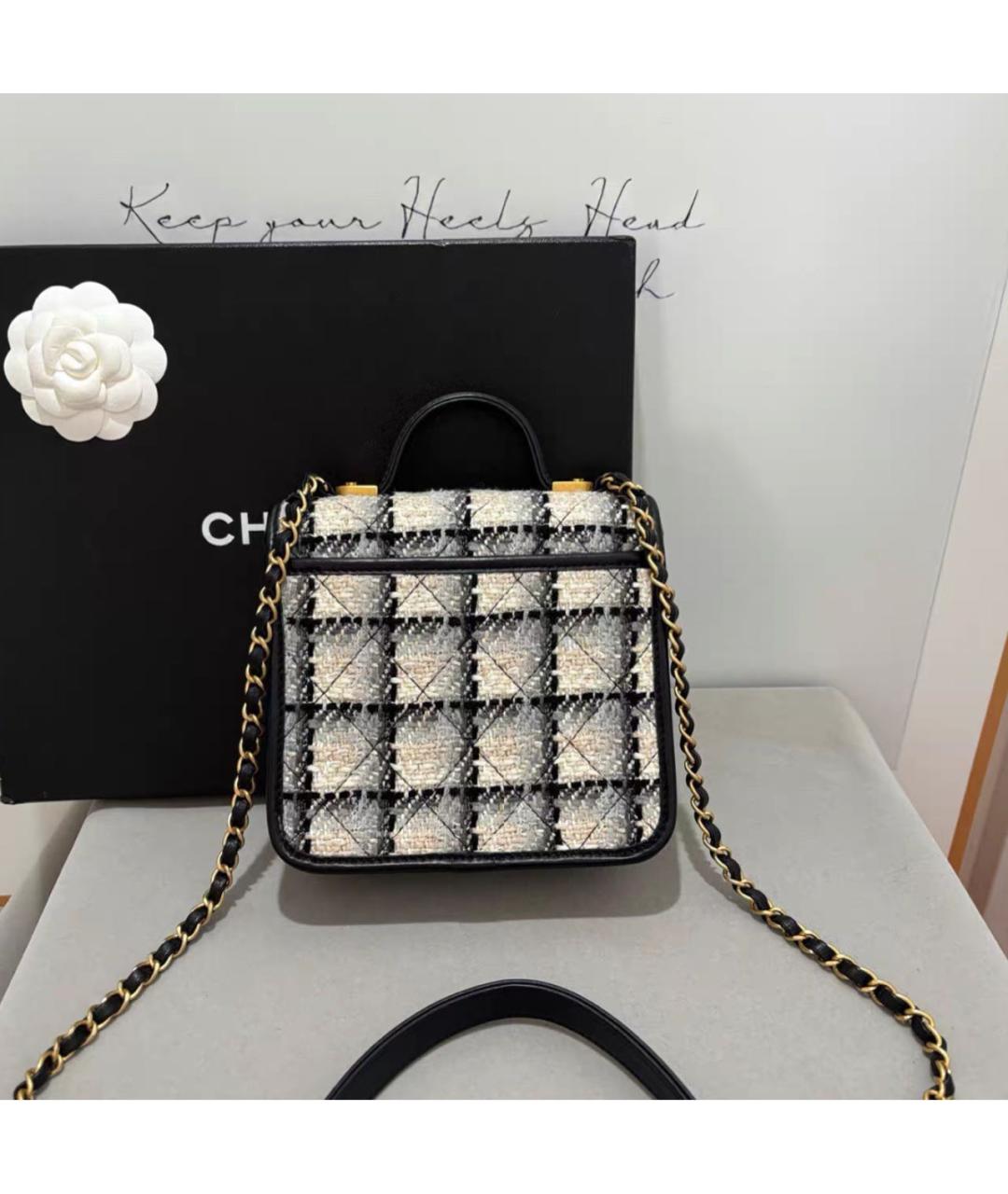 CHANEL Черная кожаная сумка через плечо, фото 4