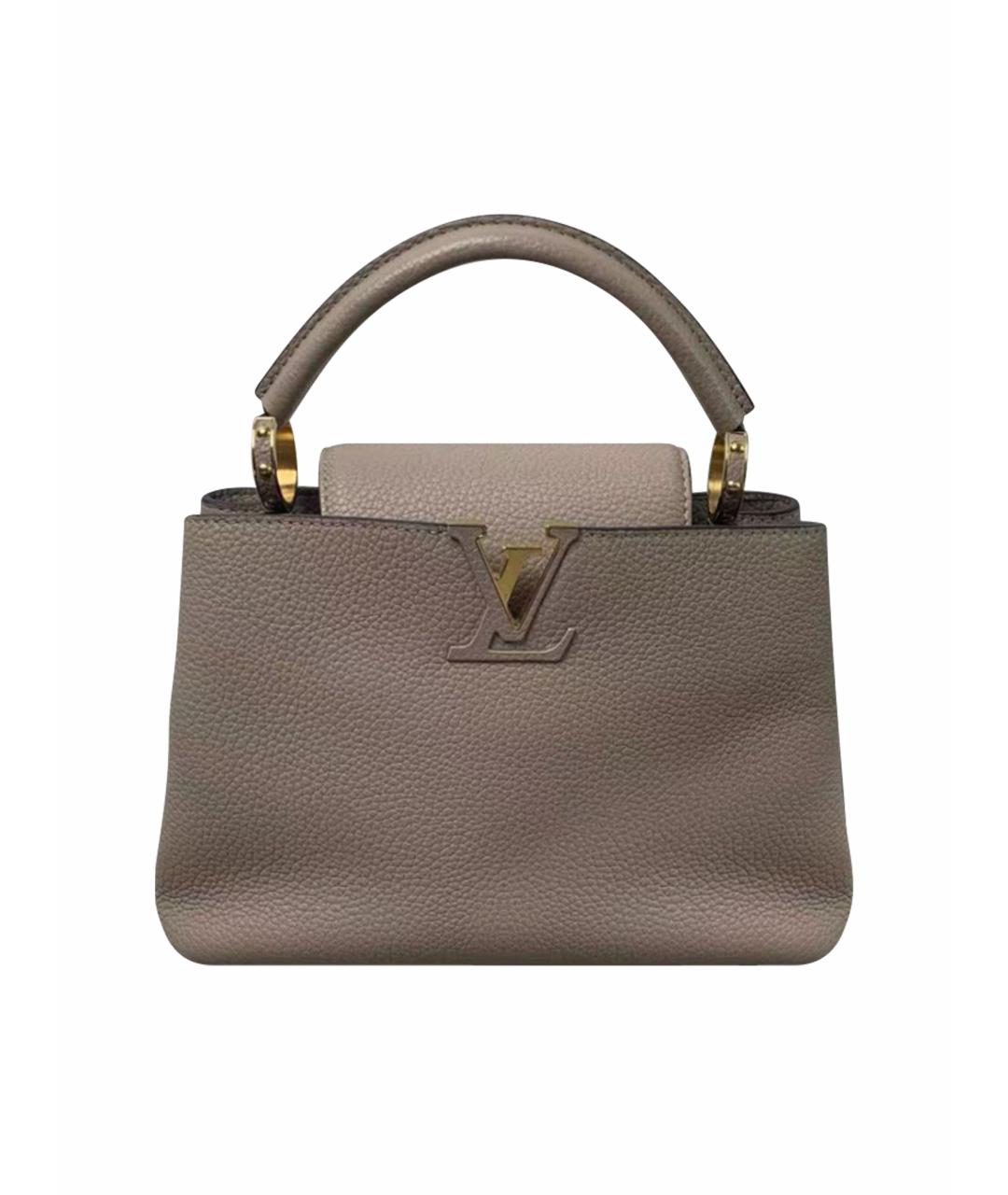 LOUIS VUITTON Бежевая кожаная сумка тоут, фото 1
