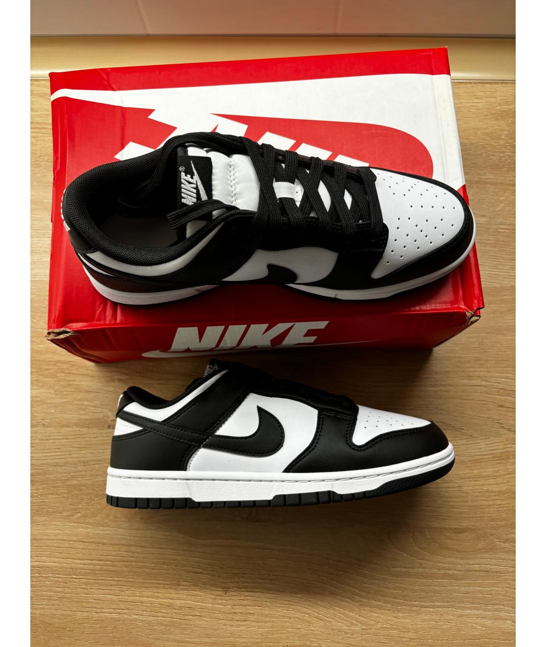 NIKE Черные кожаные низкие кроссовки / кеды, фото 6