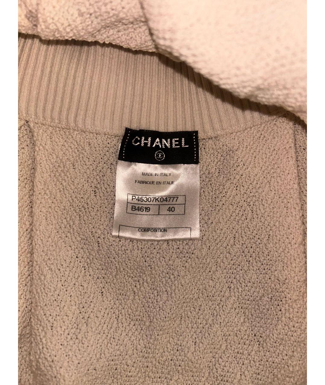 CHANEL Бежевая хлопковая юбка мини, фото 5