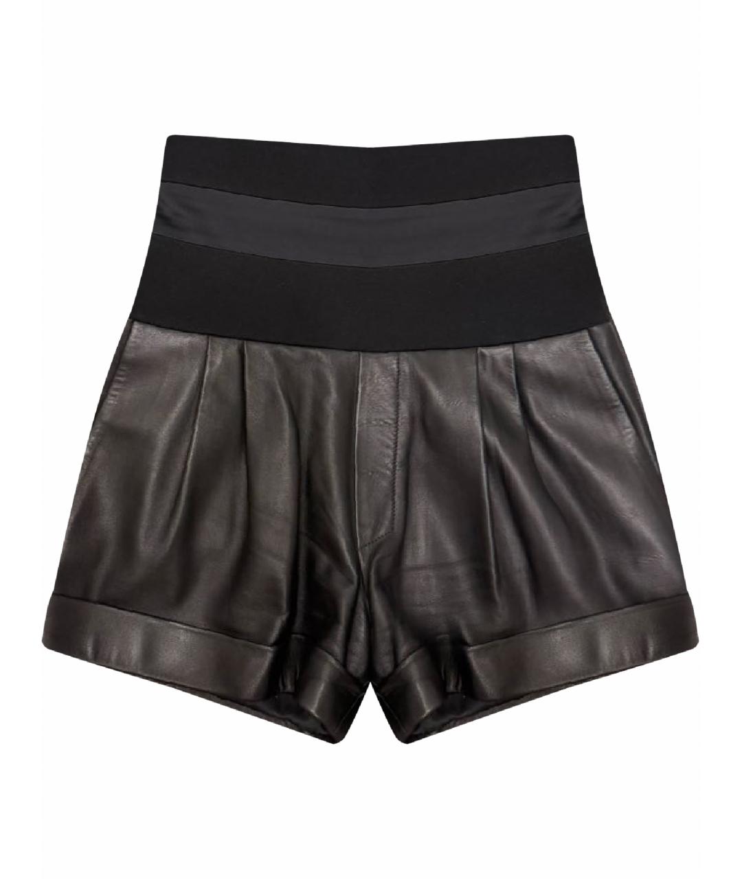 ALEXANDRE VAUTHIER Черные кожаные шорты, фото 1