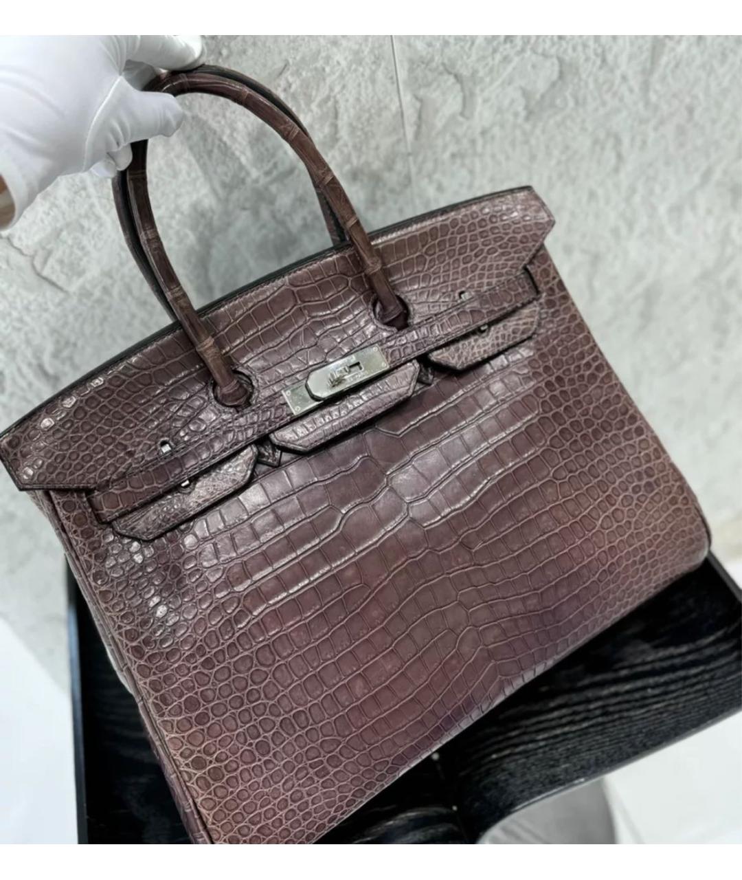 HERMES Коралловая кожаная сумка тоут, фото 4