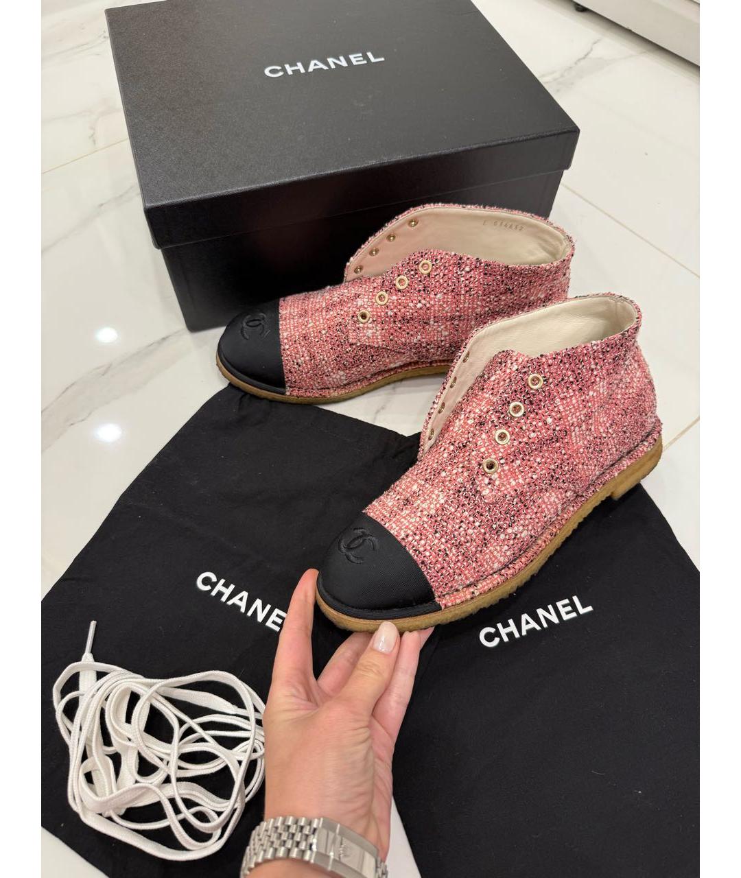 CHANEL Текстильные ботинки, фото 5