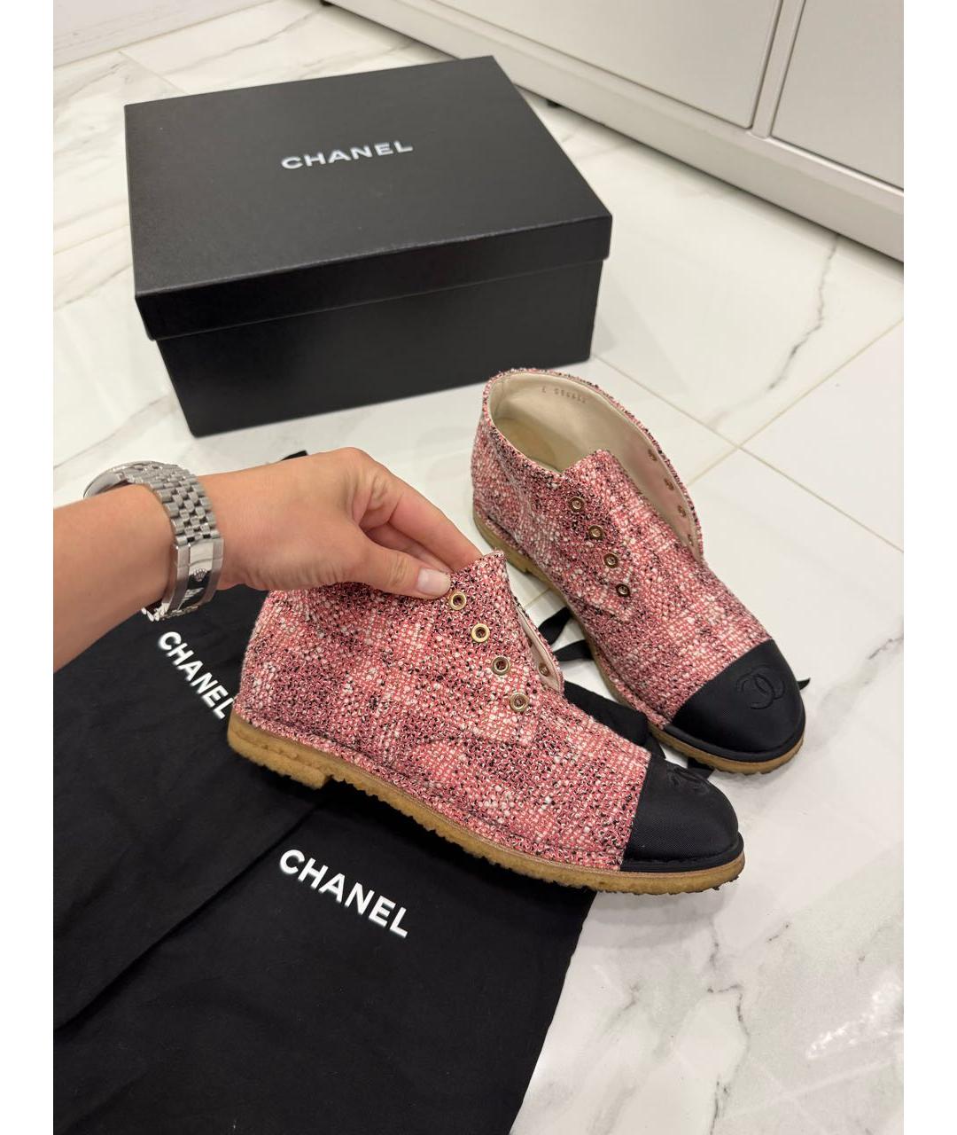 CHANEL Текстильные ботинки, фото 3