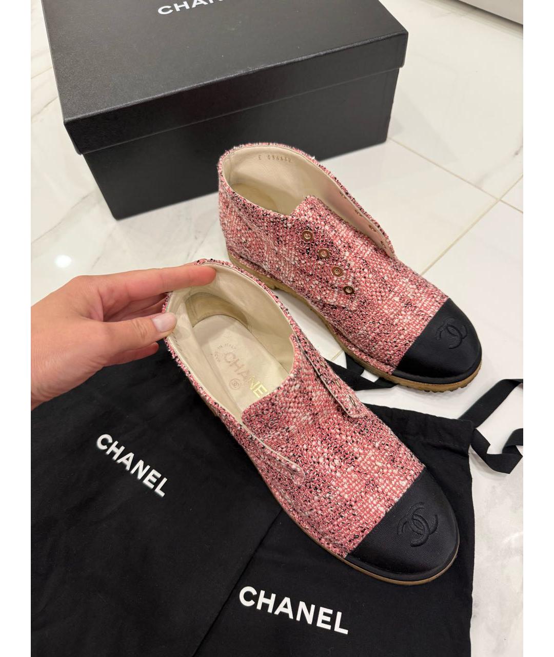 CHANEL Текстильные ботинки, фото 4
