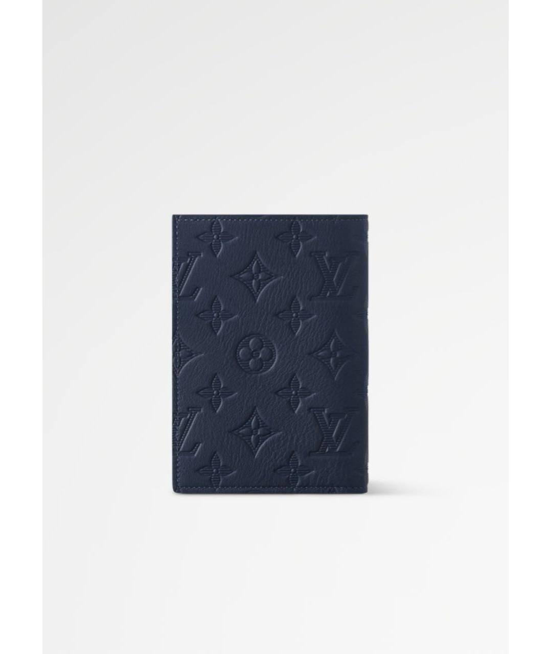 LOUIS VUITTON Темно-синий кожаный кардхолдер, фото 2