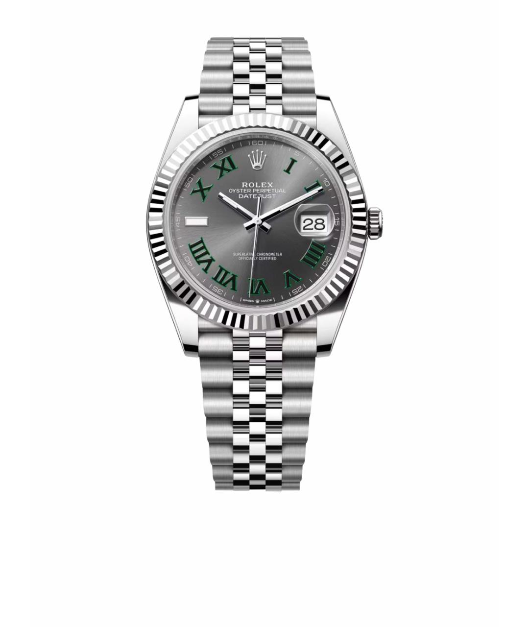 ROLEX Антрацитовые металлические часы, фото 1