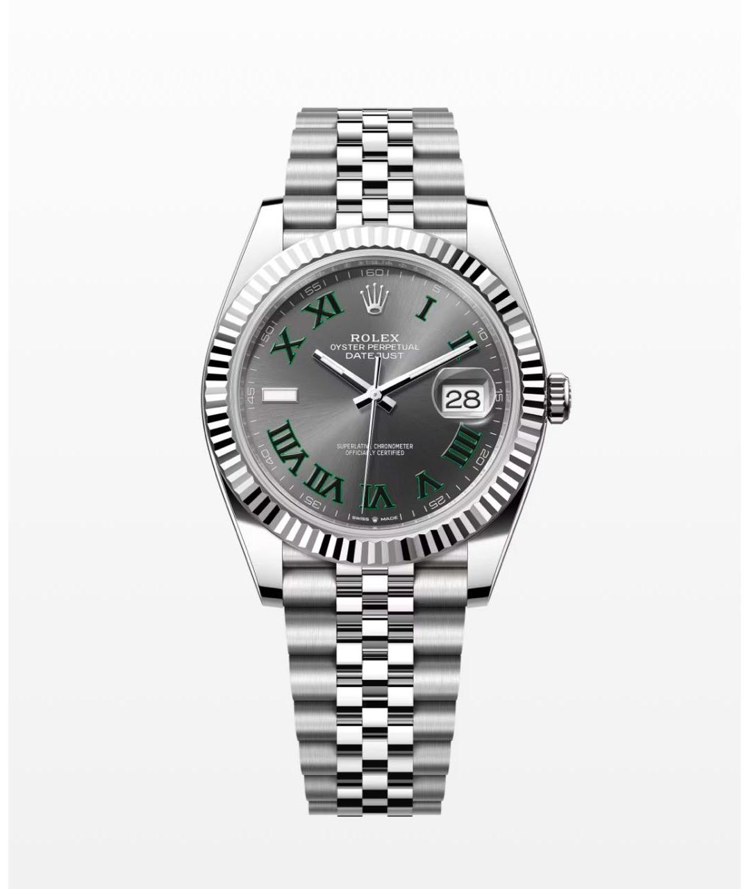 ROLEX Антрацитовые металлические часы, фото 3