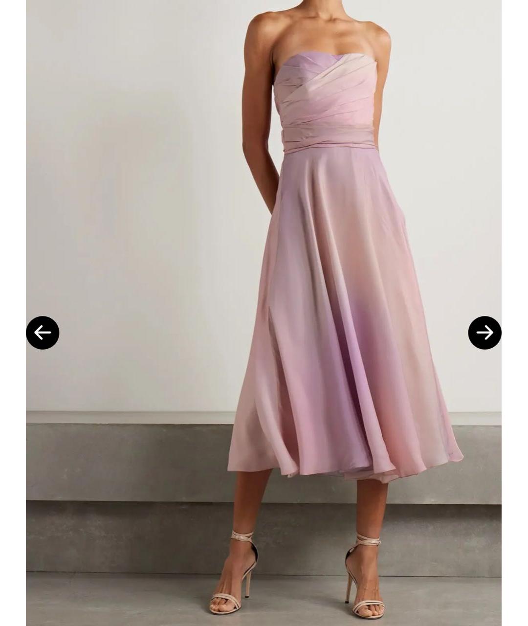 RALPH LAUREN PURPLE LABEL Розовое шелковое коктейльное платье, фото 7