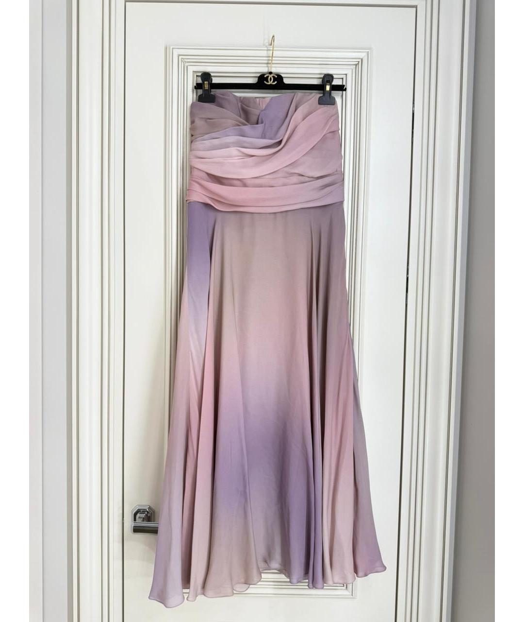 RALPH LAUREN PURPLE LABEL Розовое шелковое коктейльное платье, фото 2
