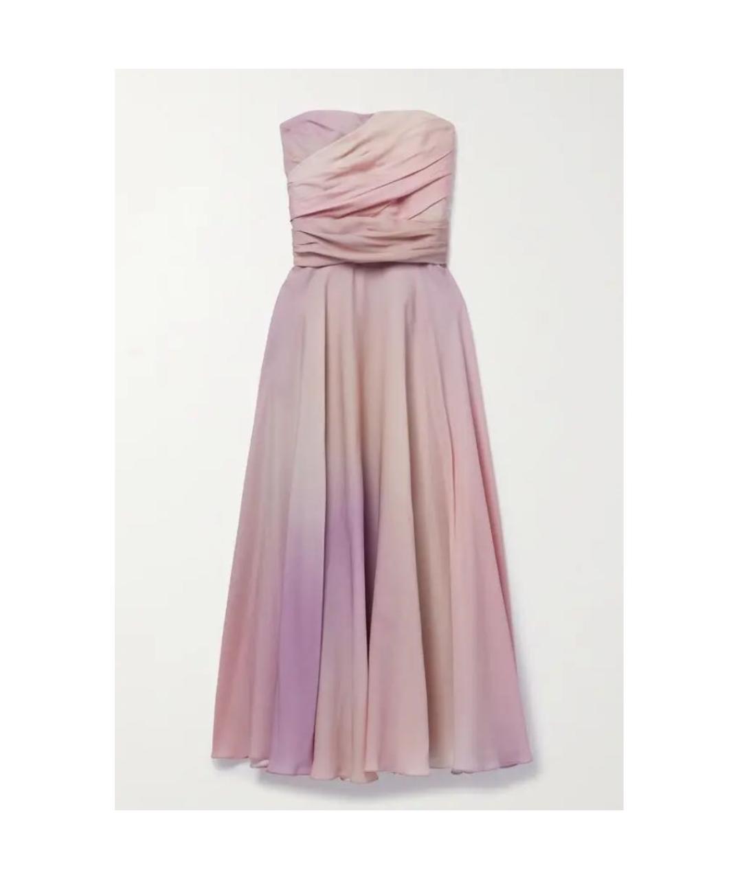 RALPH LAUREN PURPLE LABEL Розовое шелковое коктейльное платье, фото 8