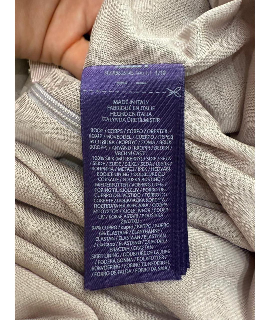 RALPH LAUREN PURPLE LABEL Розовое шелковое коктейльное платье, фото 4
