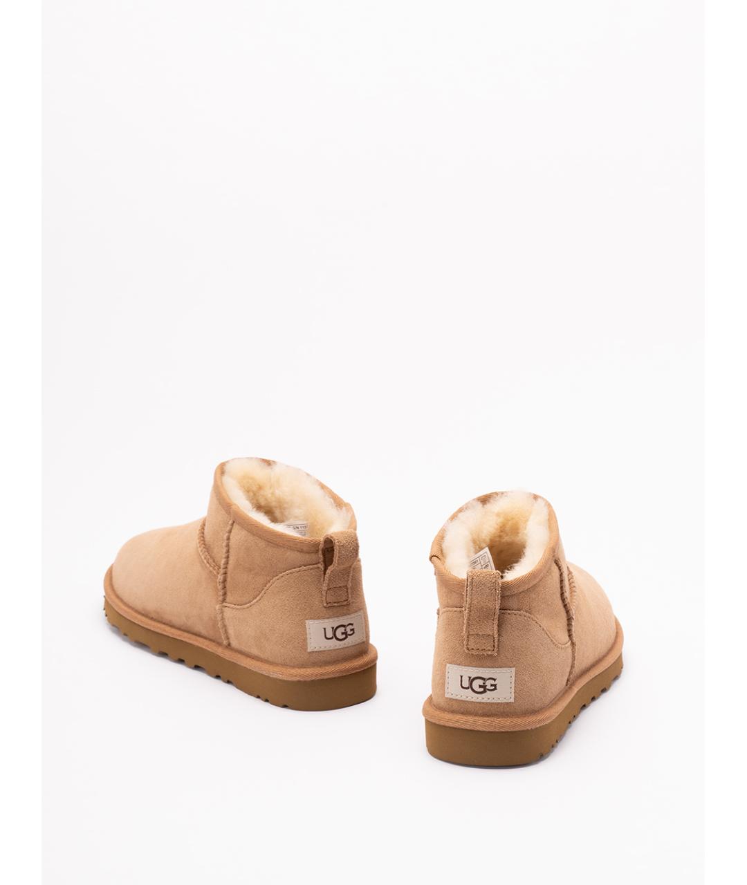 UGG AUSTRALIA Бежевые нубуковые низкие ботинки, фото 3