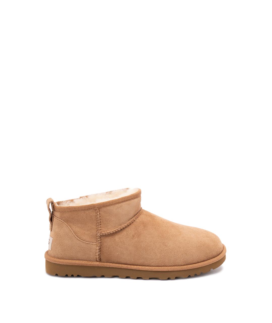 UGG AUSTRALIA Бежевые нубуковые низкие ботинки, фото 1