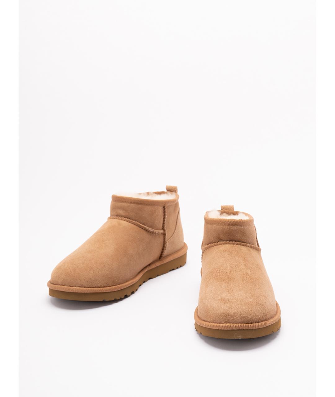 UGG AUSTRALIA Бежевые нубуковые низкие ботинки, фото 2