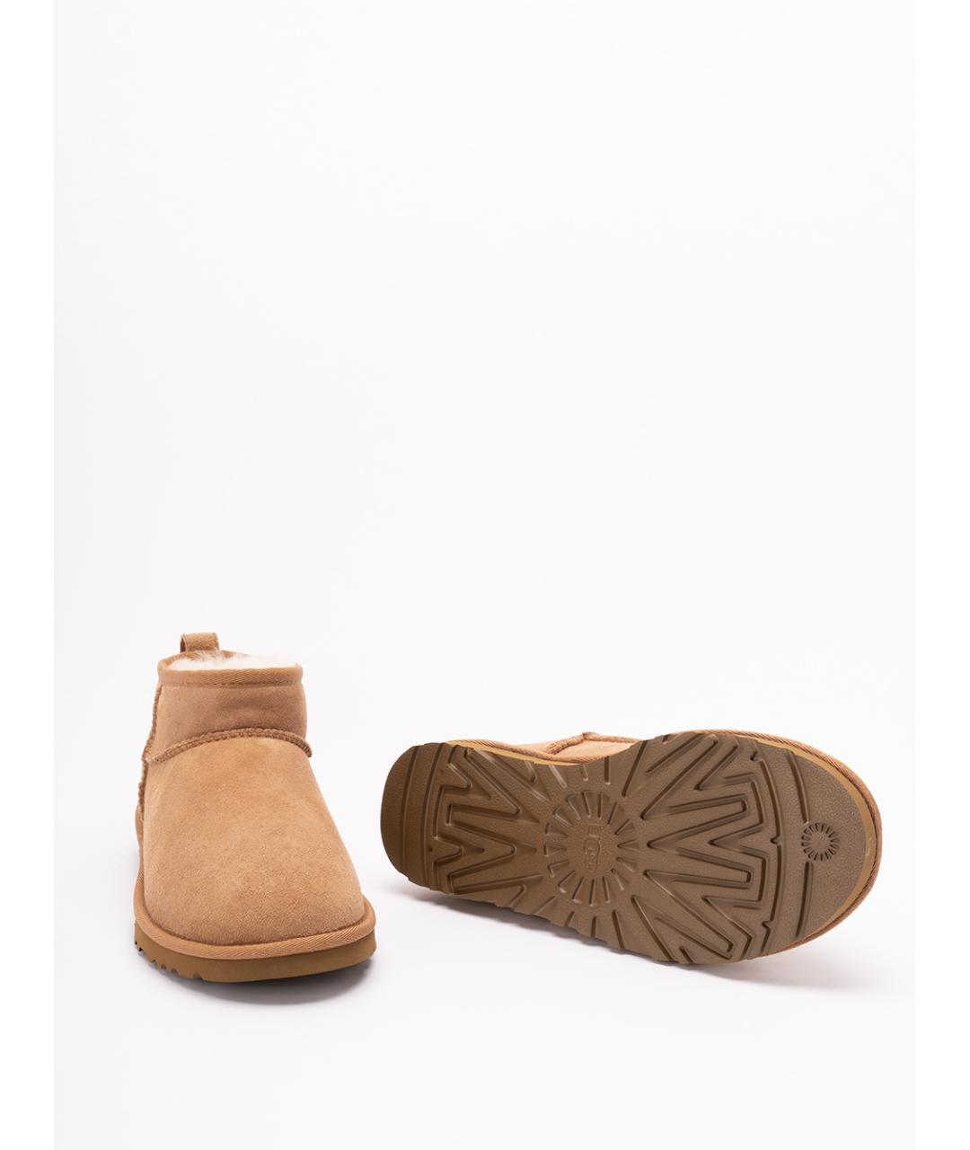 UGG AUSTRALIA Бежевые нубуковые низкие ботинки, фото 4