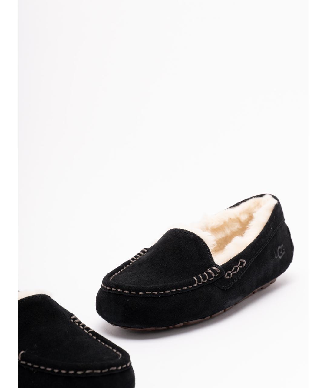 UGG AUSTRALIA Черные нубуковые мокасины, фото 5