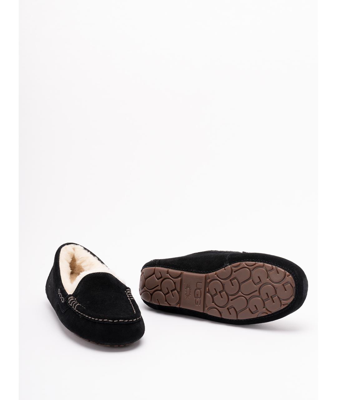 UGG AUSTRALIA Черные нубуковые мокасины, фото 4