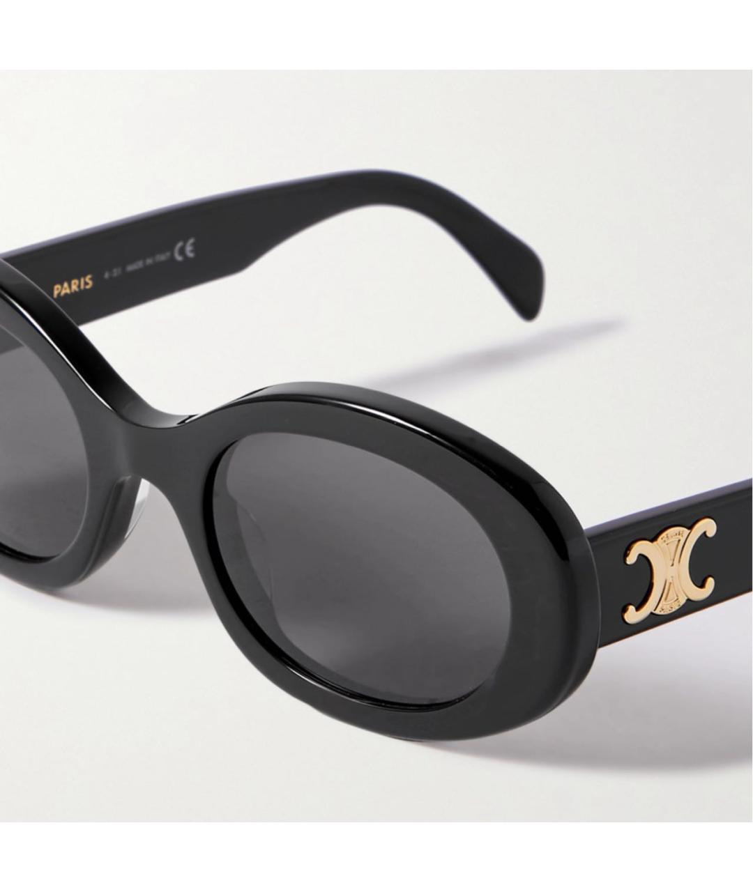 CELINE Черные пластиковые солнцезащитные очки, фото 2