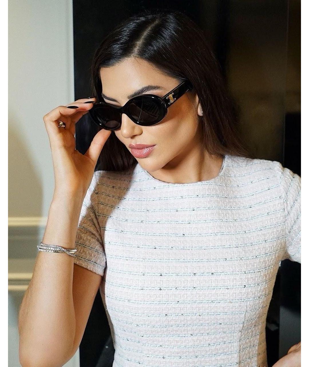 CELINE Черные пластиковые солнцезащитные очки, фото 5