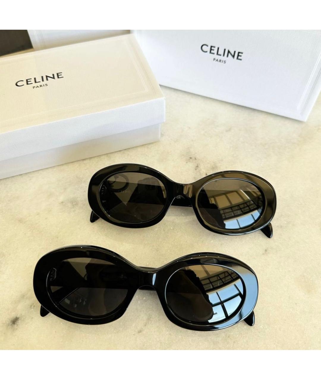 CELINE Черные пластиковые солнцезащитные очки, фото 3