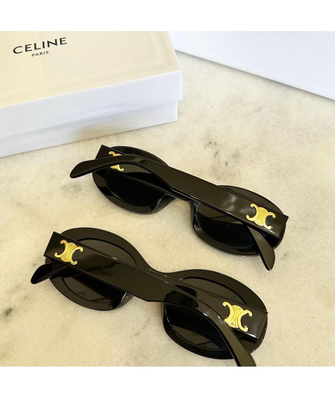 CELINE Черные пластиковые солнцезащитные очки, фото 4