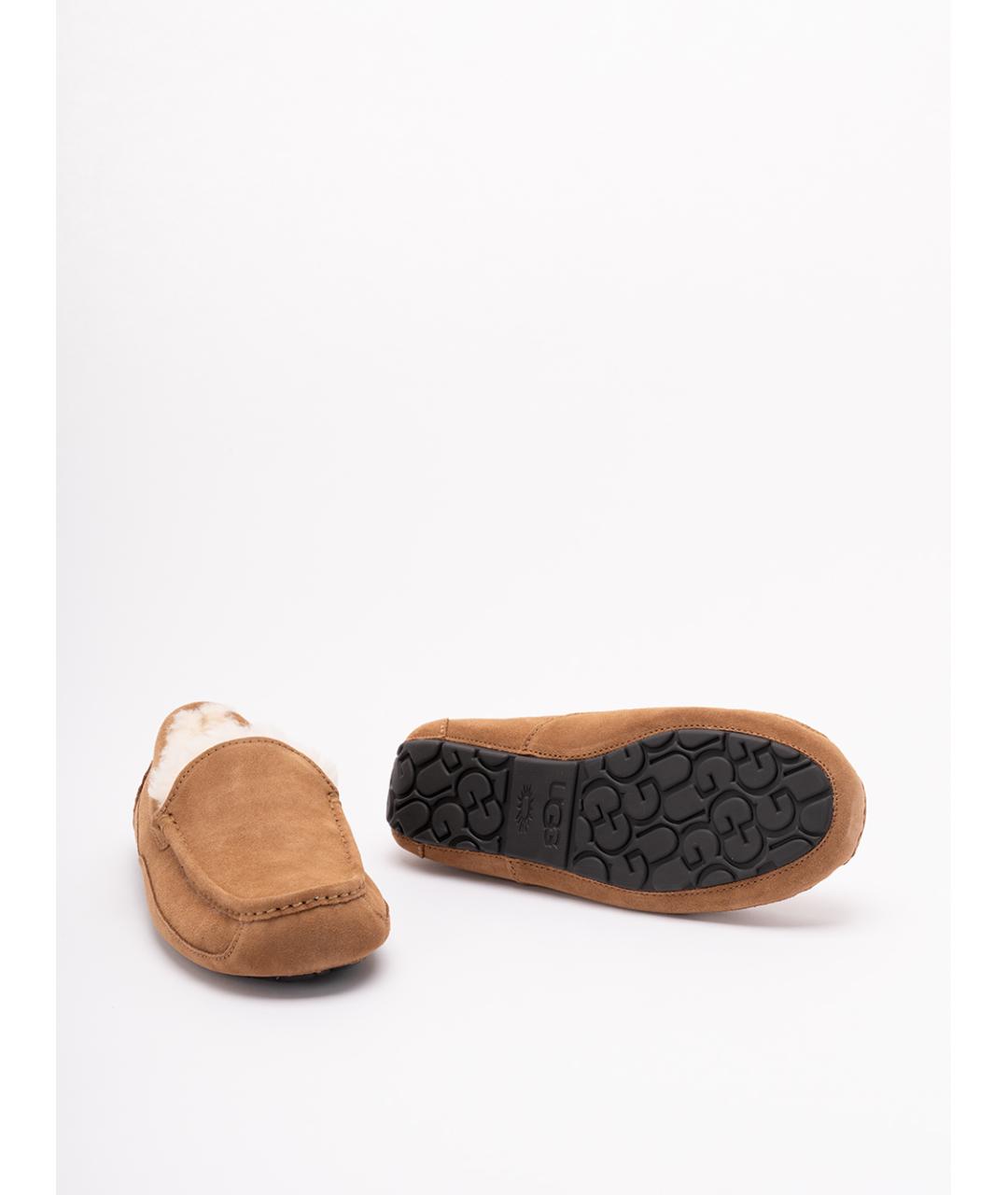 UGG AUSTRALIA Бежевые нубуковые мокасины, фото 4