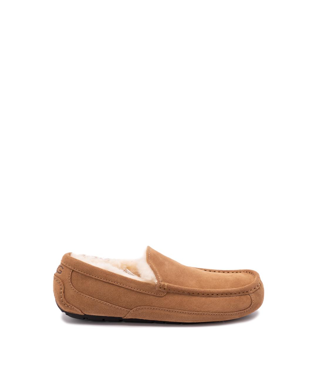 UGG AUSTRALIA Бежевые нубуковые мокасины, фото 1