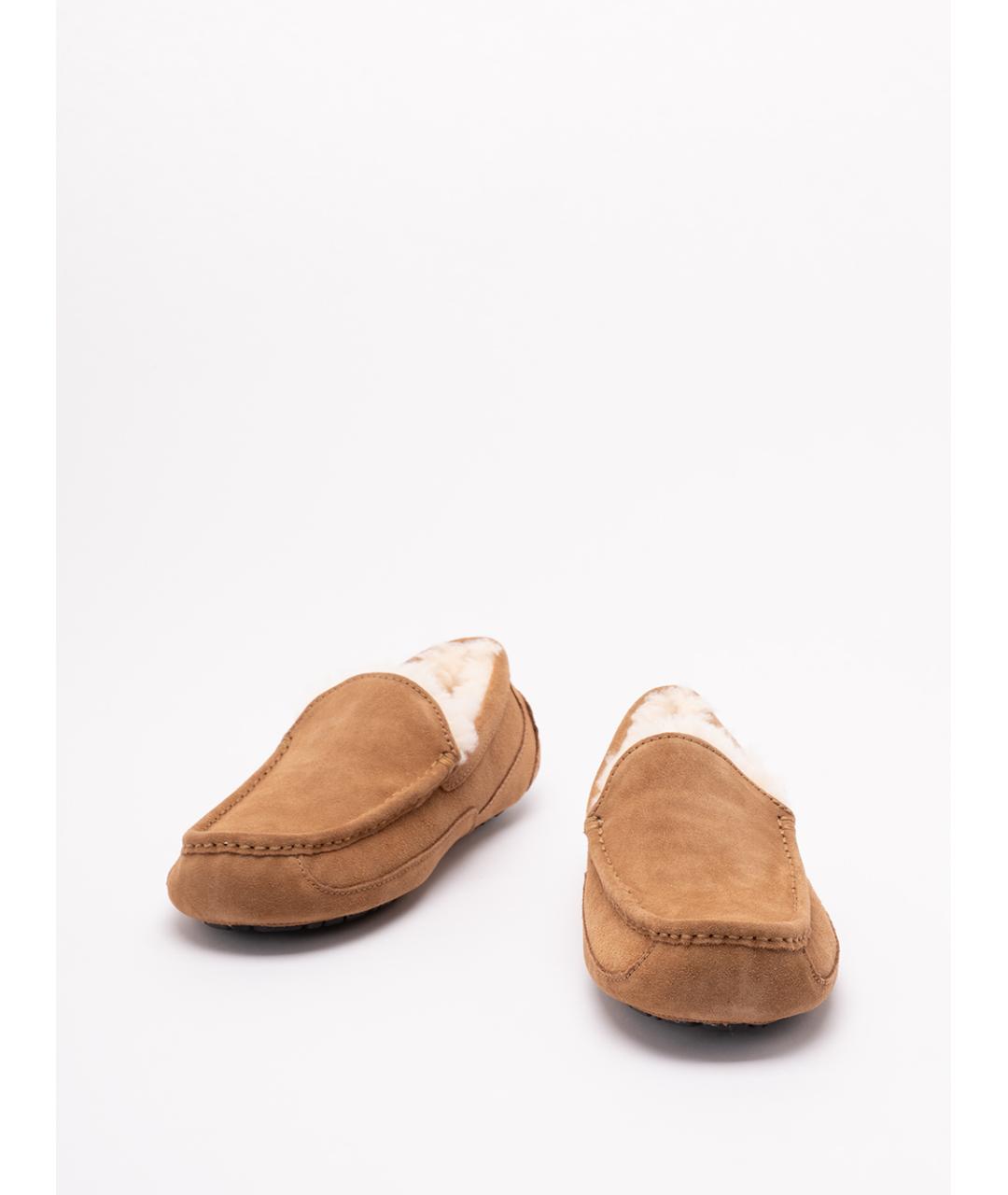 UGG AUSTRALIA Бежевые нубуковые мокасины, фото 2