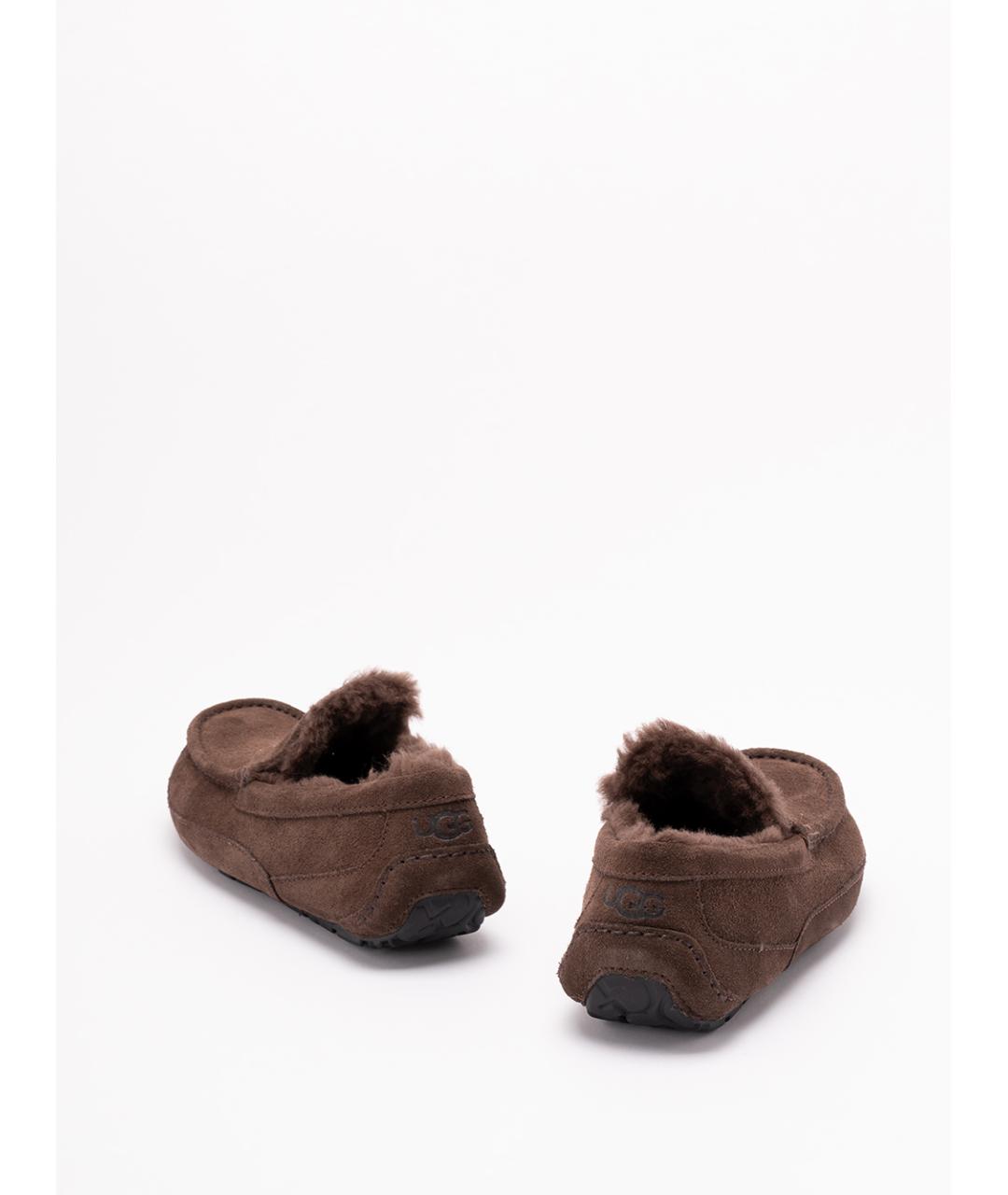 UGG AUSTRALIA Коричневые нубуковые мокасины, фото 3