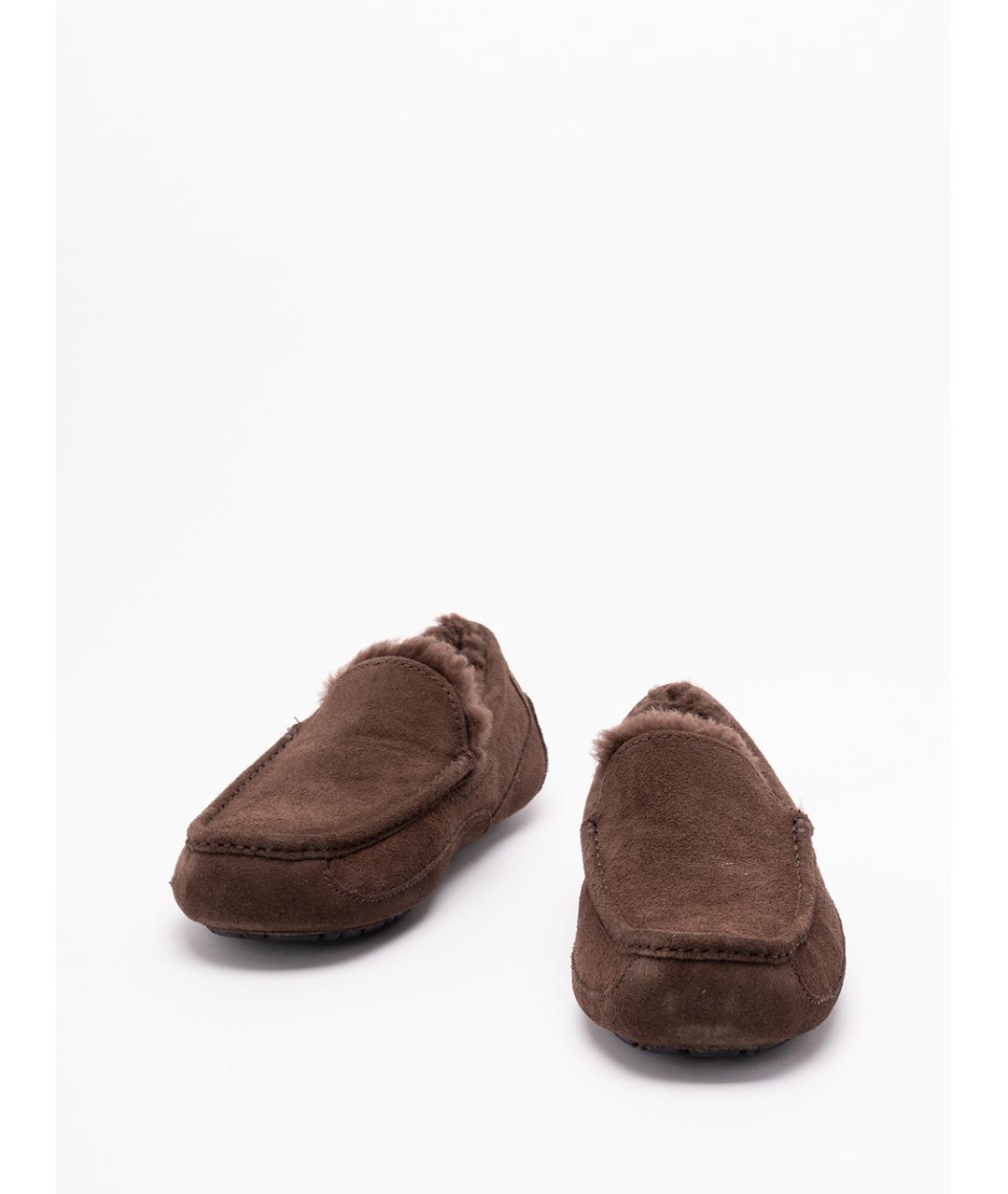 UGG AUSTRALIA Коричневые нубуковые мокасины, фото 2