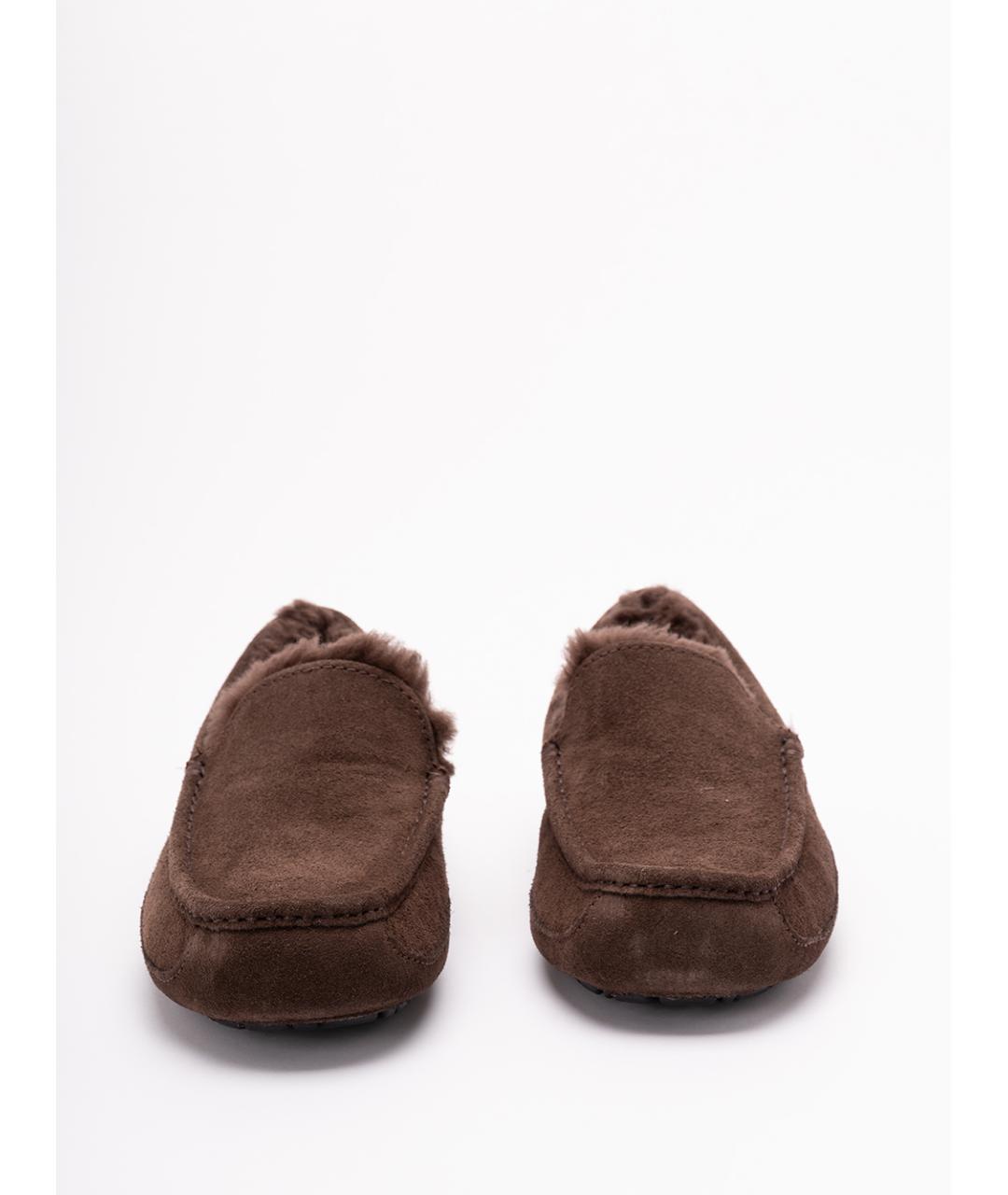 UGG AUSTRALIA Коричневые нубуковые мокасины, фото 5