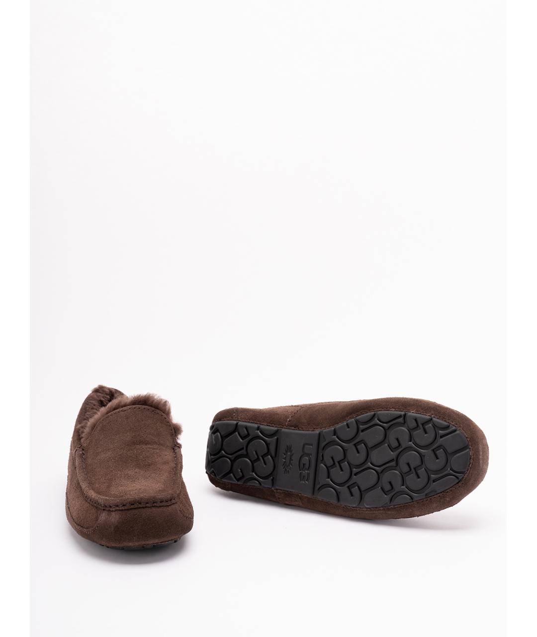 UGG AUSTRALIA Коричневые нубуковые мокасины, фото 4