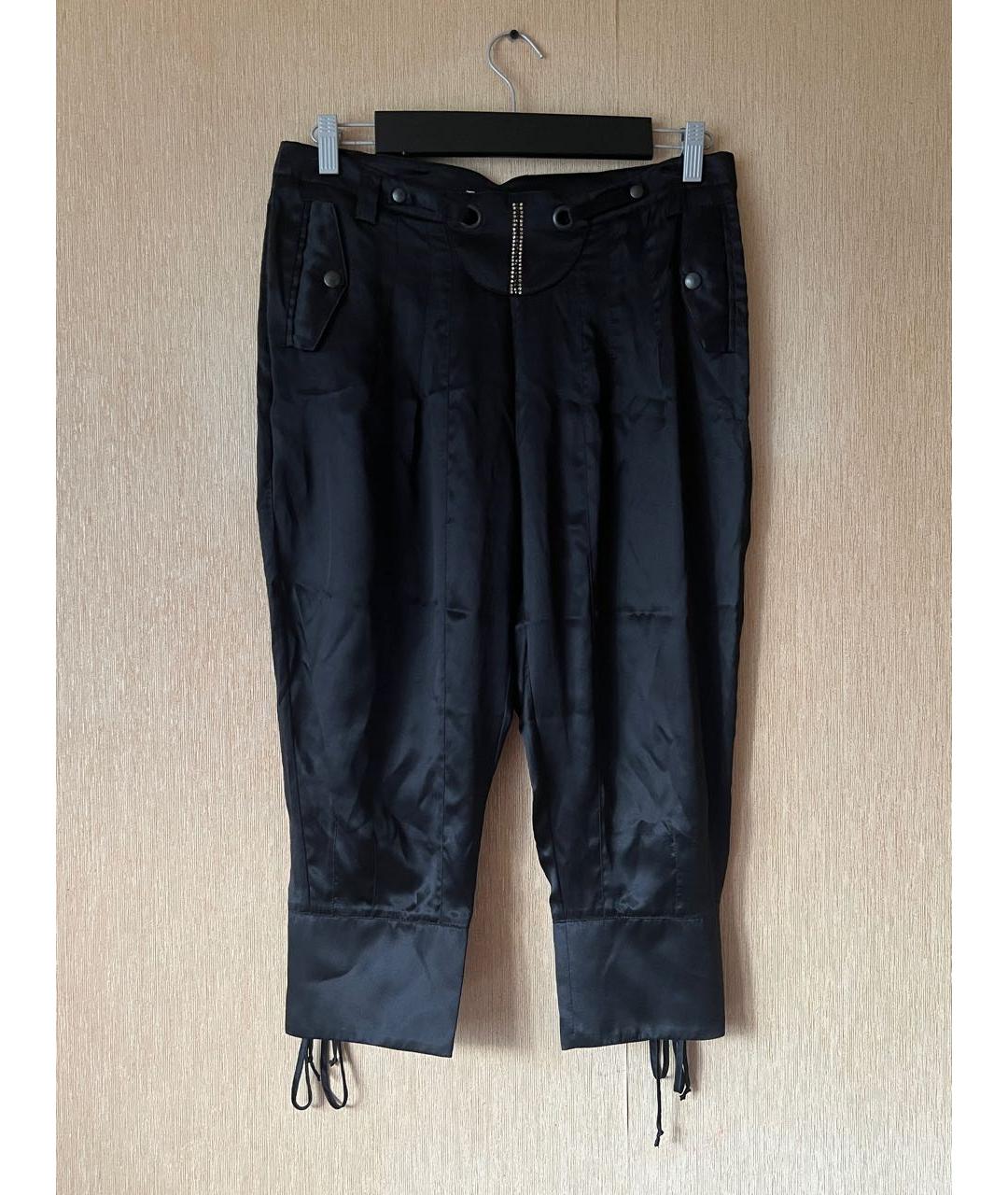 MCQ ALEXANDER MCQUEEN Черные шелковые капри, фото 9