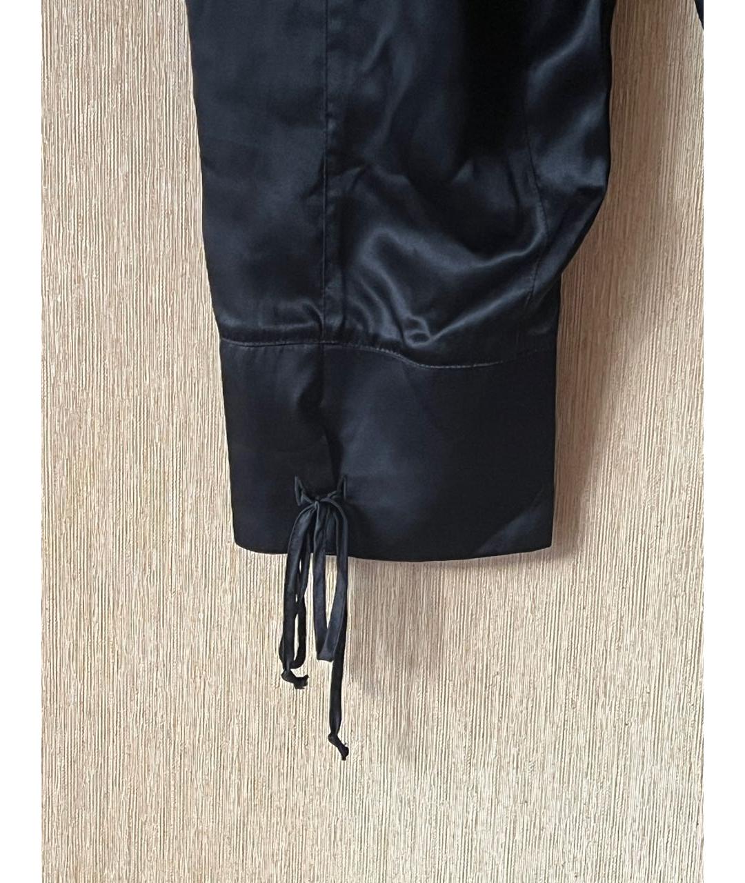 MCQ ALEXANDER MCQUEEN Черные шелковые капри, фото 5