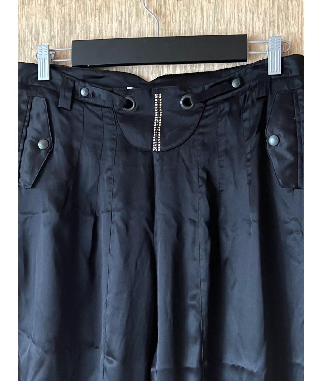 MCQ ALEXANDER MCQUEEN Черные шелковые капри, фото 3