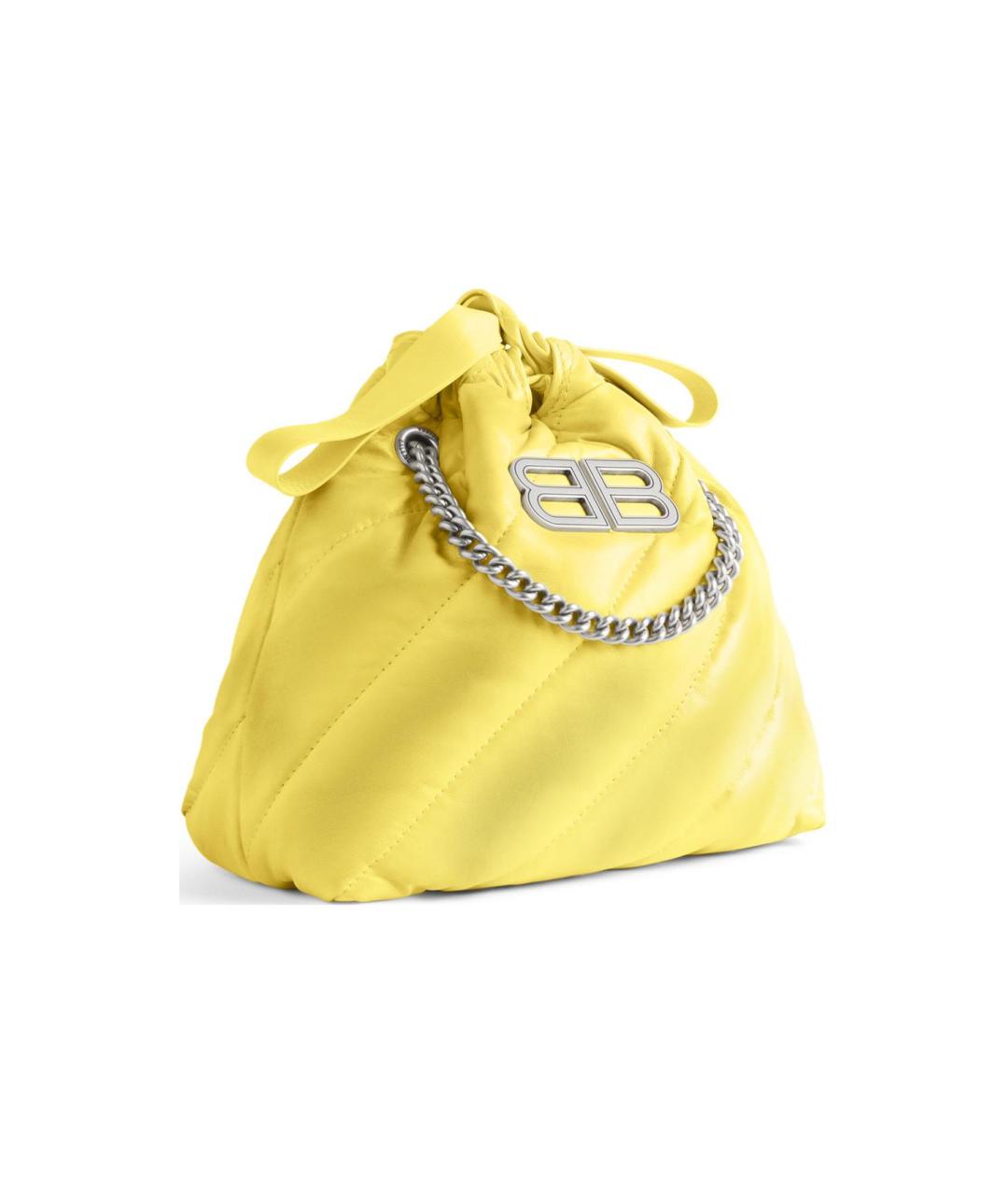 BALENCIAGA Желтая кожаная сумка через плечо, фото 2