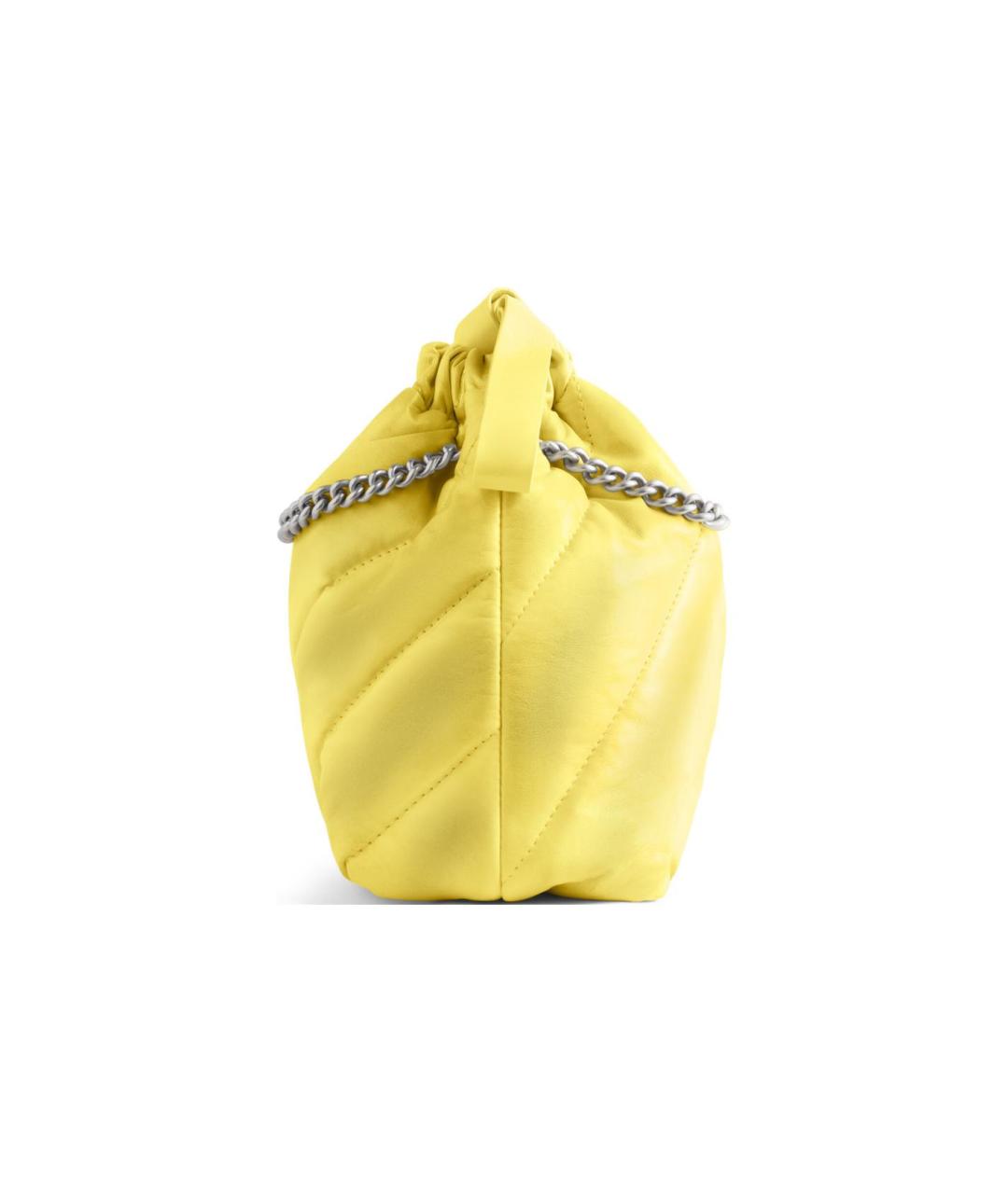 BALENCIAGA Желтая кожаная сумка через плечо, фото 3