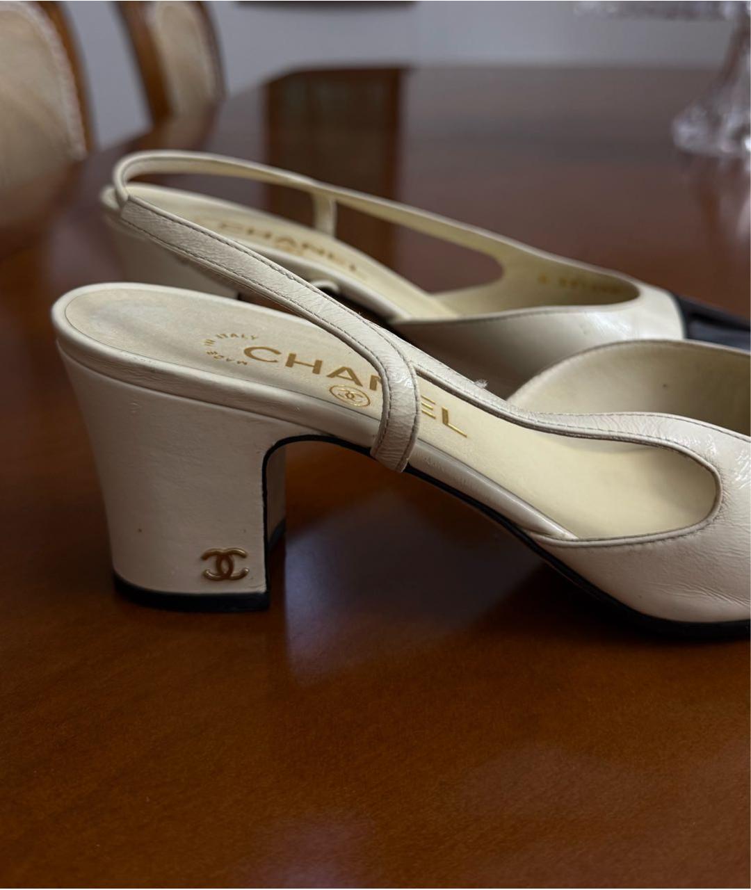 CHANEL Белые босоножки, фото 6