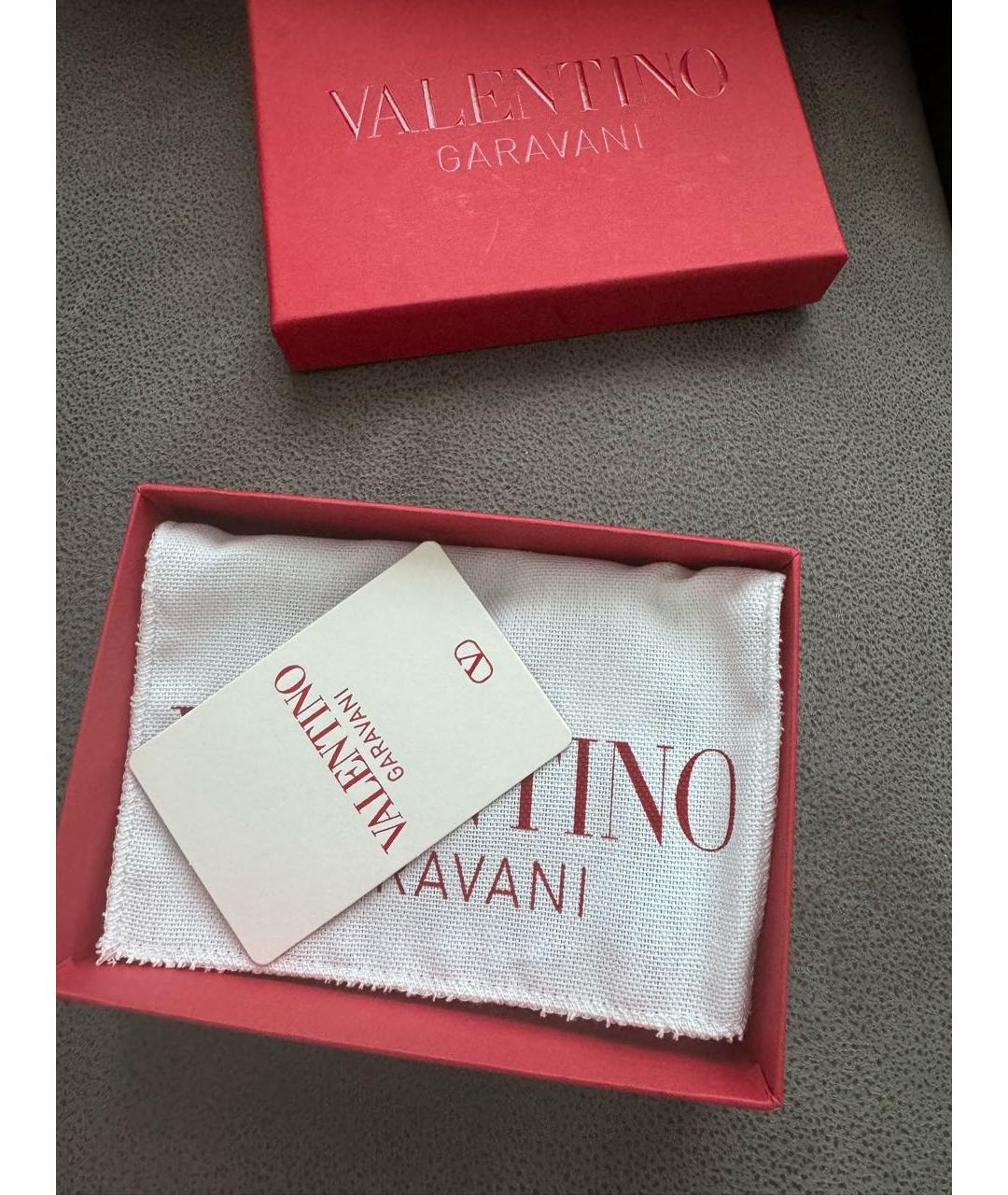 VALENTINO Черный кожаный кардхолдер, фото 4