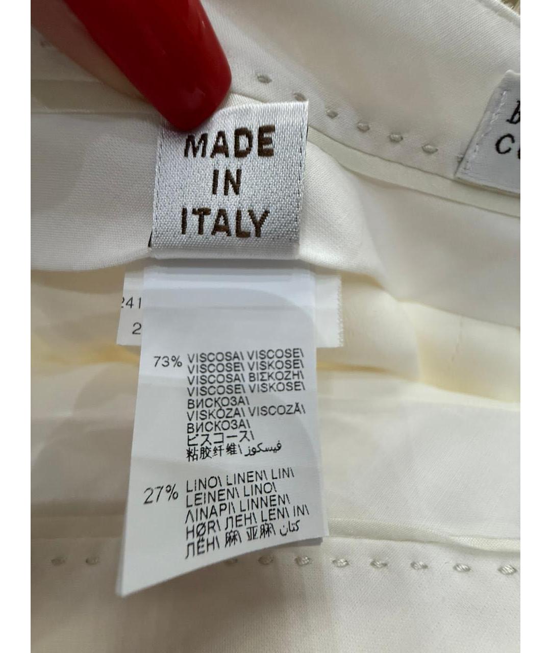 BRUNELLO CUCINELLI Белая юбка миди, фото 6