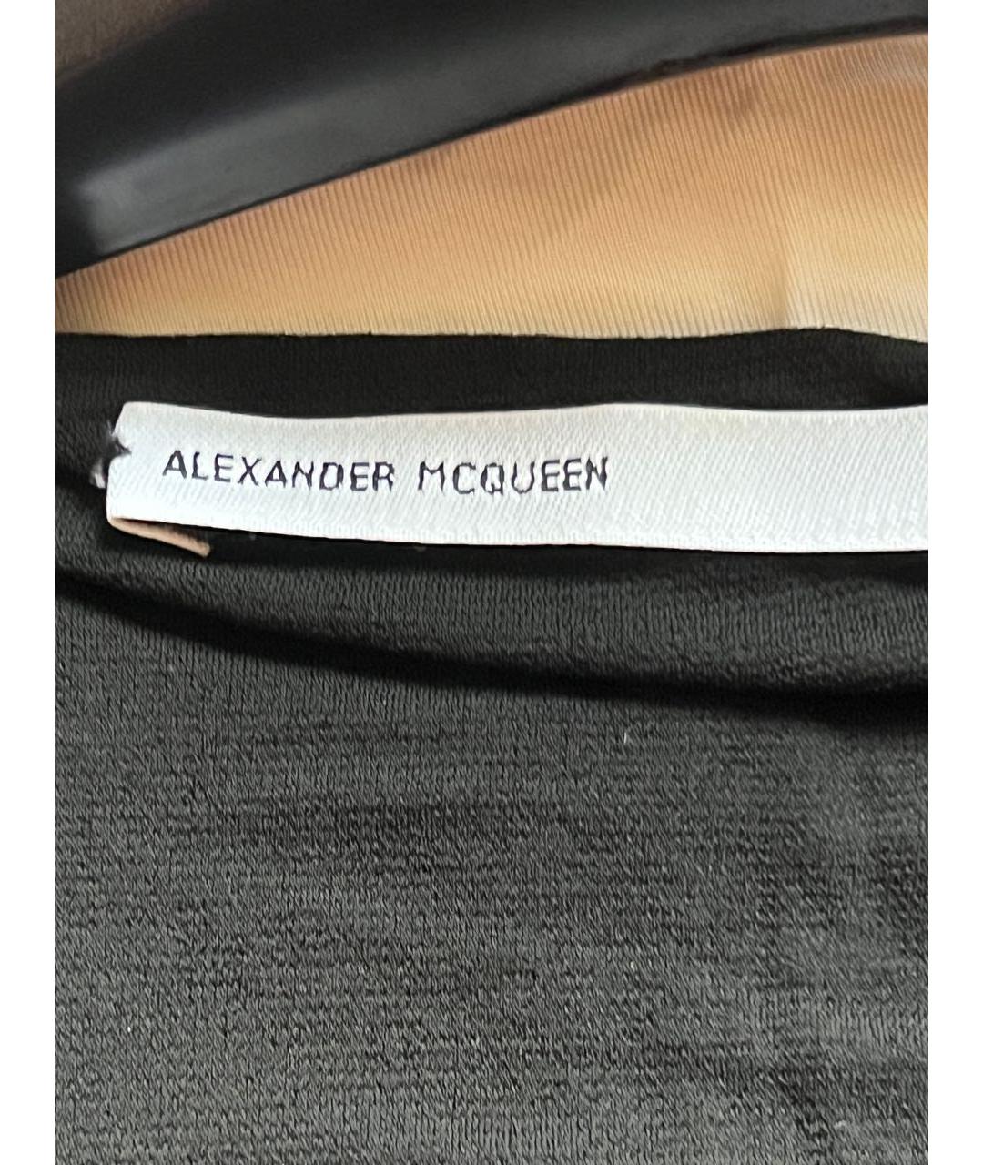 ALEXANDER MCQUEEN Черная вискозная футболка, фото 5