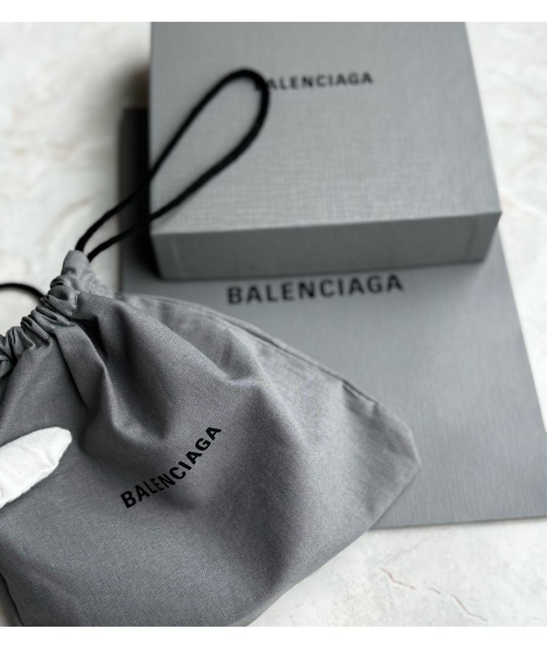 BALENCIAGA Черный кожаный ремень, фото 5